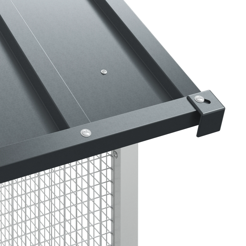 vidaXL Putnu būris Antracīts 410 x 210 x 230 cm Cinkots tērauds