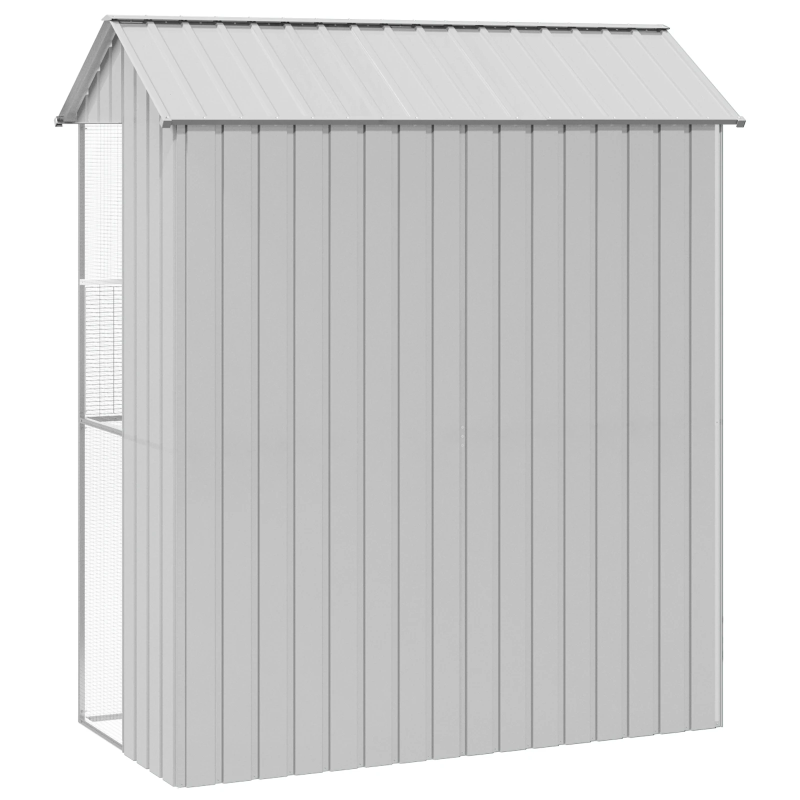 vidaXL Putnu būris Pelēka 215 x 110 x 247 cm Cinkots tērauds