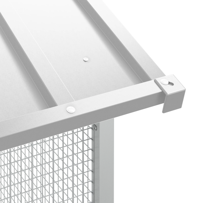 vidaXL Putnu būris Pelēka 215 x 210 x 247 cm Cinkots tērauds