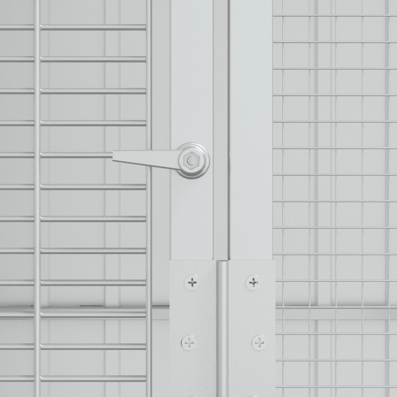 vidaXL Putnu būris Pelēka 215 x 210 x 247 cm Cinkots tērauds