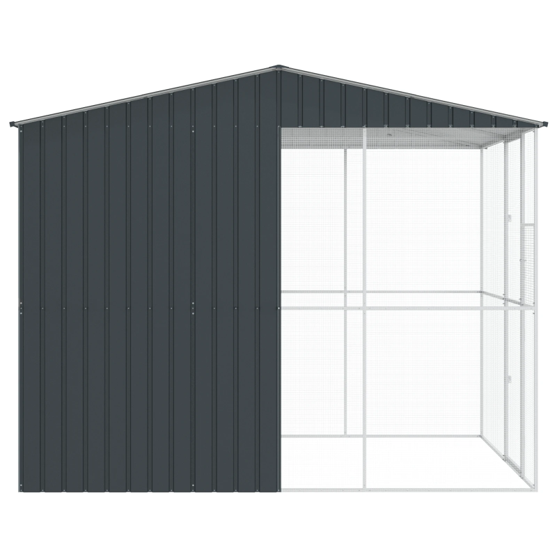 vidaXL Putnu būris Antracīts 215 x 310 x 247 cm Cinkots tērauds