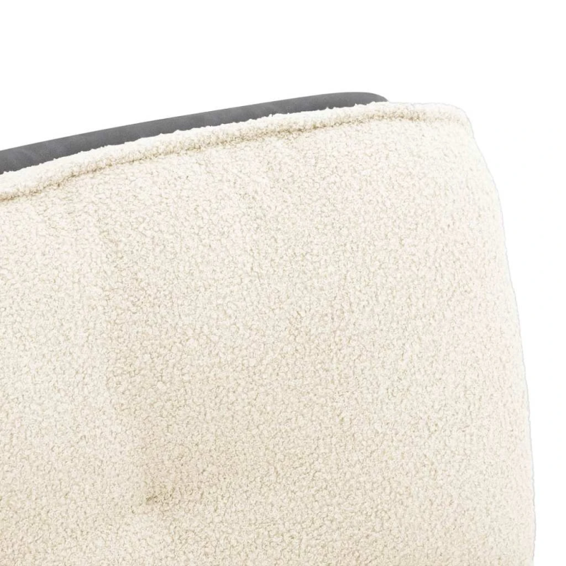 vidaXL grozāmā biroja krēsla krēmkrāsas cirtains vilnai līdzīgs audums