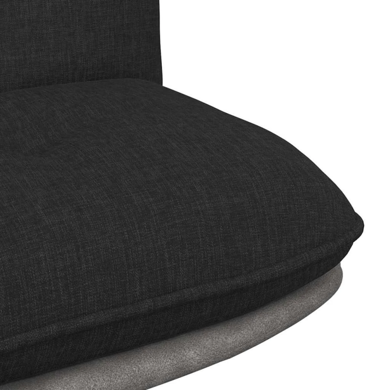 vidaXL biroja krēsls, melns audums