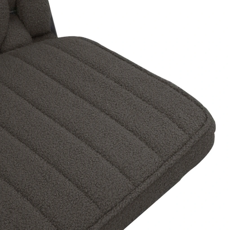 vidaXL grozāmā biroja krēsla Tumši pelēks cirtains vilnai līdzīgs