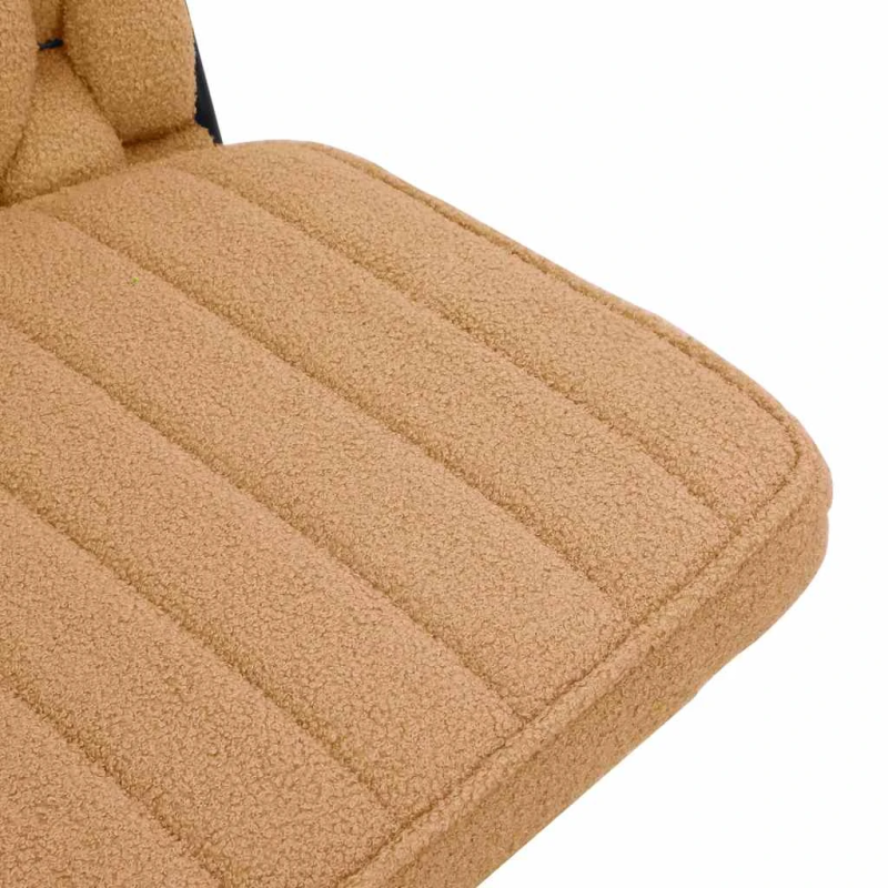 vidaXL grozāmā biroja krēsla smilškrāsas cirtains vilnai līdzīgs