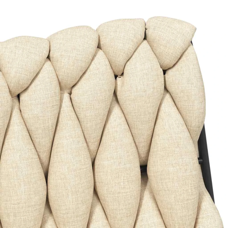 vidaXL biroja krēsls, krēmkrāsas audums