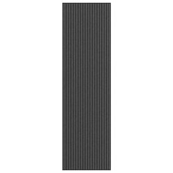 vidaXL durvju paklājs, svītrains, melns un pelēks, 115x400 cm