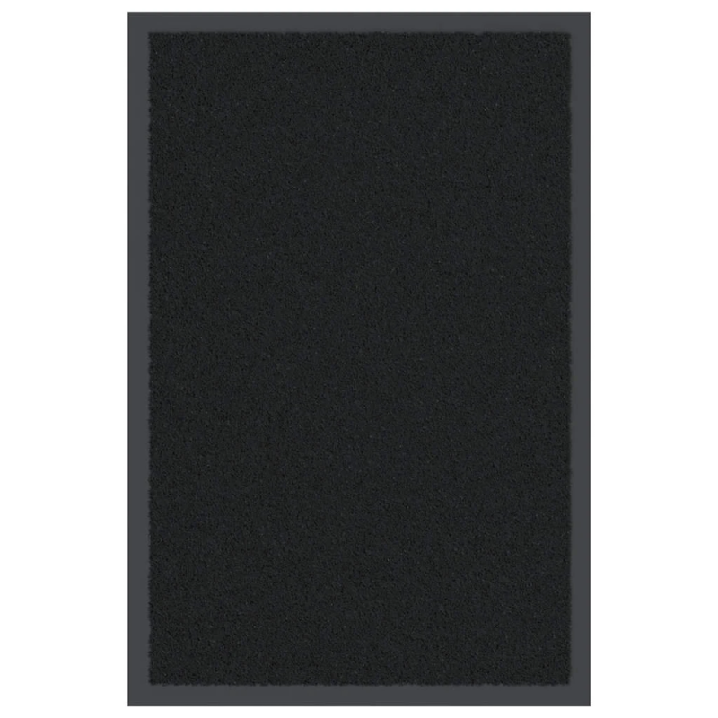 vidaXL durvju paklājs, melns, 40x60 cm
