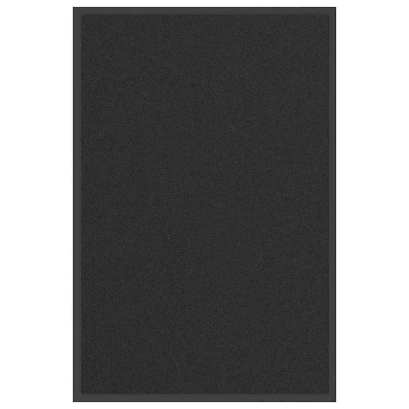 vidaXL durvju paklājs, melns, 60x90 cm