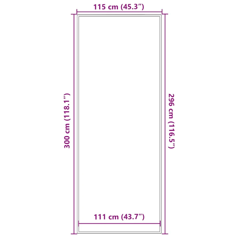 vidaXL durvju paklājs, antracītpelēks, 115x300 cm