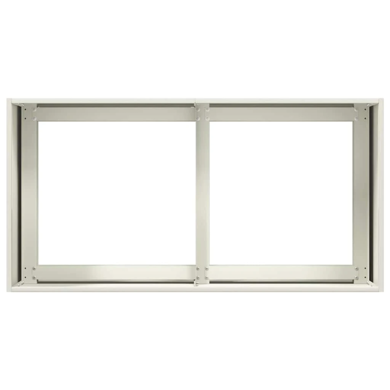 vidaXL puķu kaste, balta, 80x40x40 cm, auksti velmēts tērauds