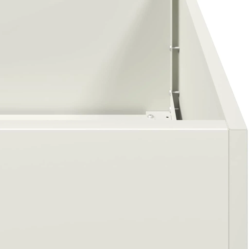 vidaXL puķu kaste, balta, 120x40x40 cm, auksti velmēts tērauds