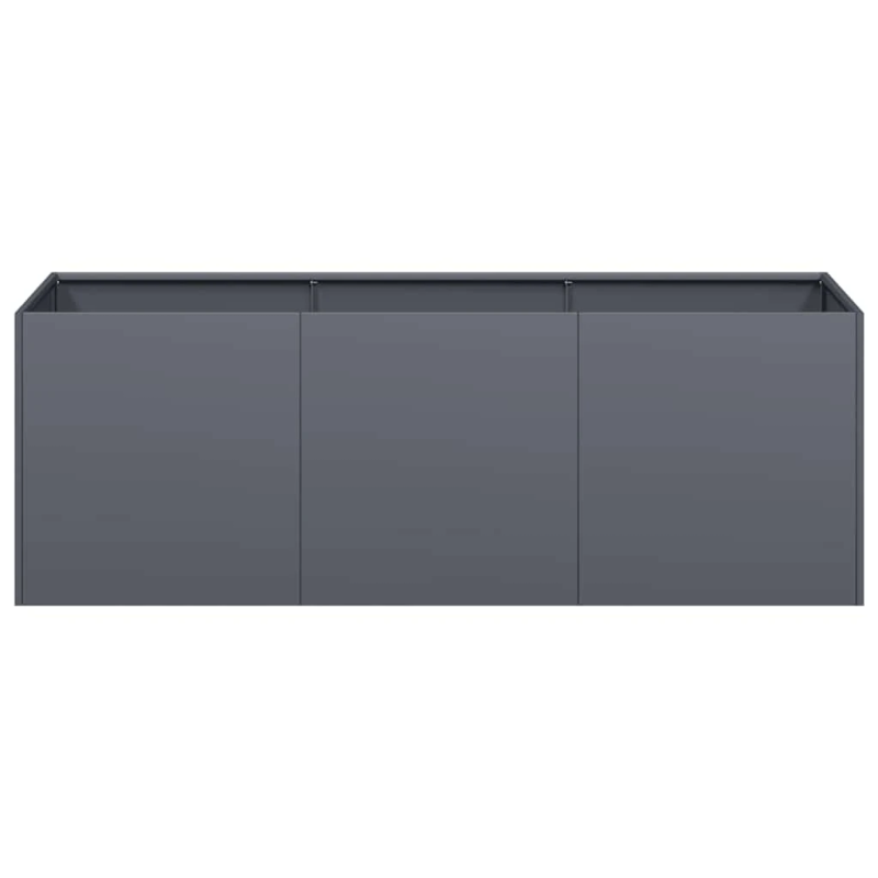 vidaXL puķu pods, antracīta krāsā, 120x40x40 cm, auksti velmēts tērauds