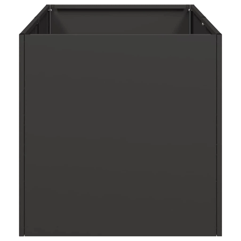 vidaXL puķu kaste, melna, 40x80x40 cm, auksti velmēts tērauds