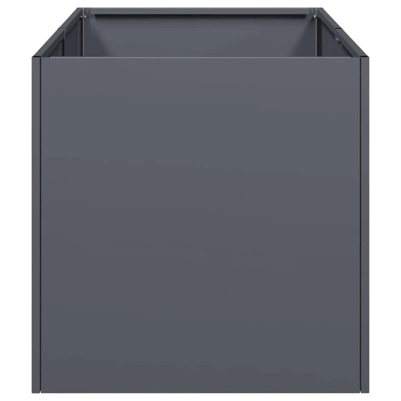 vidaXL puķu kaste, pelēka, 40x80x40 cm, auksti velmēts tērauds