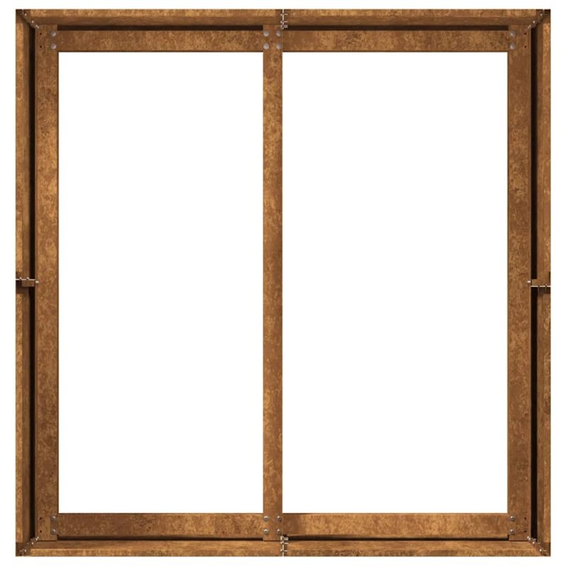 vidaXL puķu kaste, rūsas, 80x80x40 cm, izturīgs tērauds