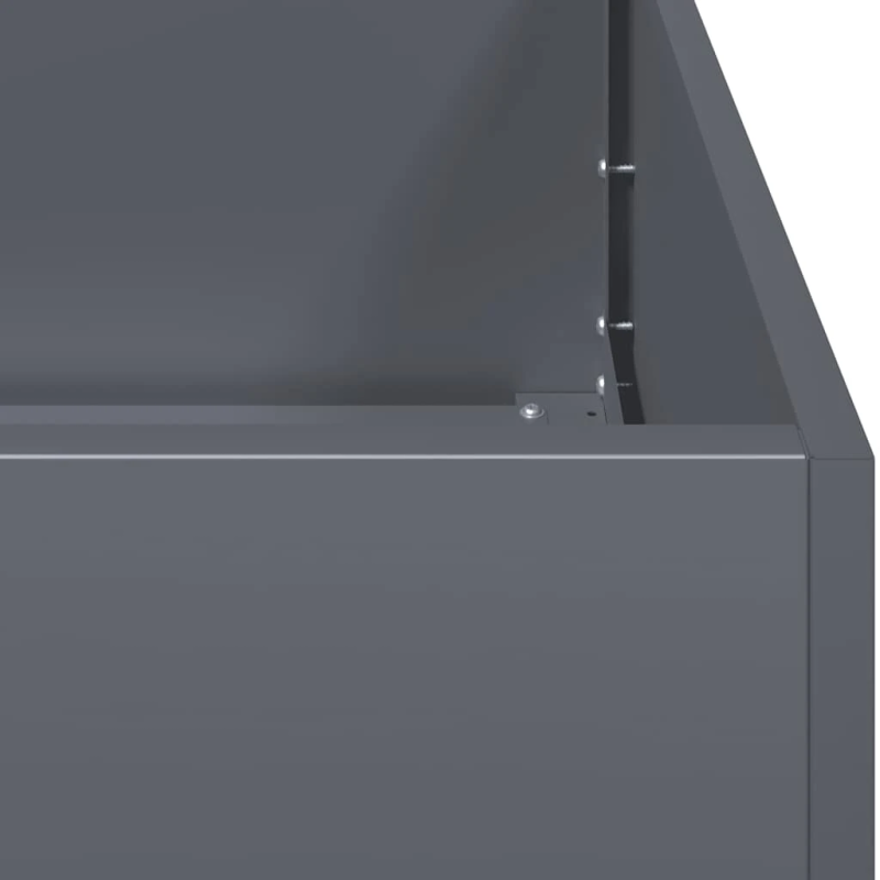 vidaXL puķu kaste, pelēka, 120x80x40 cm, tērauds