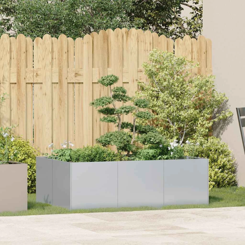 vidaXL puķu kaste, 120x80x40 cm, cinkots tērauds