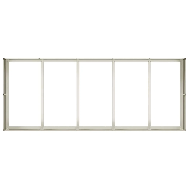 vidaXL puķu kaste, balta, 200x80x40 cm, tērauds