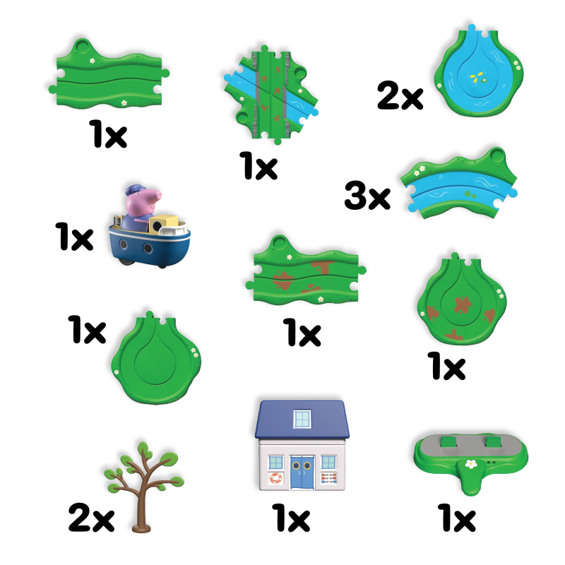 PEPPA PIG Whizz Around Peppas upes rotaļu komplekts