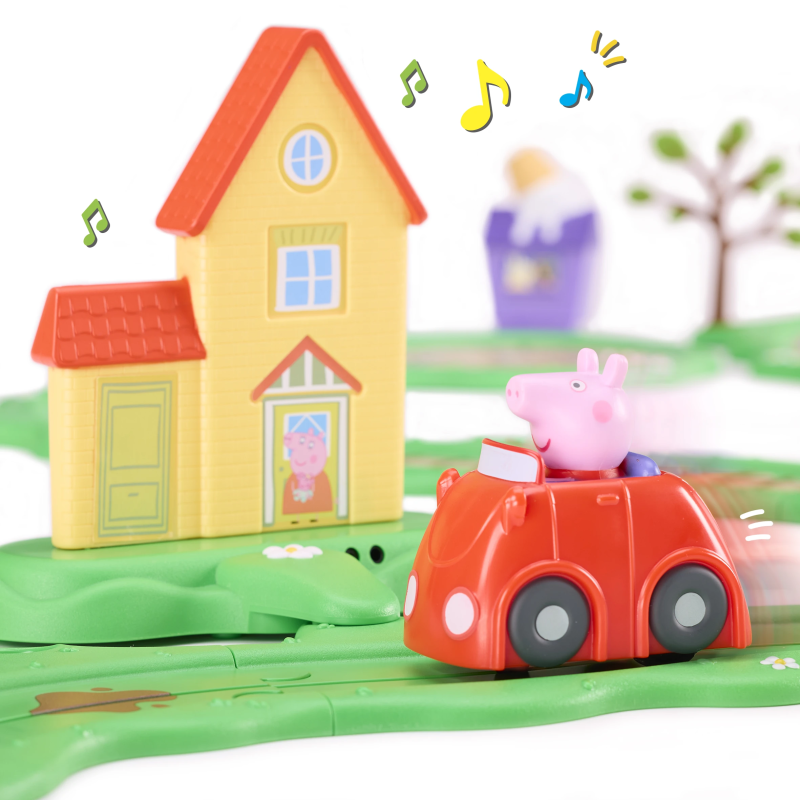 PEPPA PIG Whizz Around Peppas dienas izbrauciens rotaļu komplekts