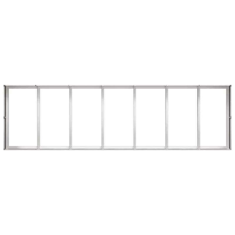 vidaXL puķu kaste, 280x80x40 cm, nerūsējošs tērauds