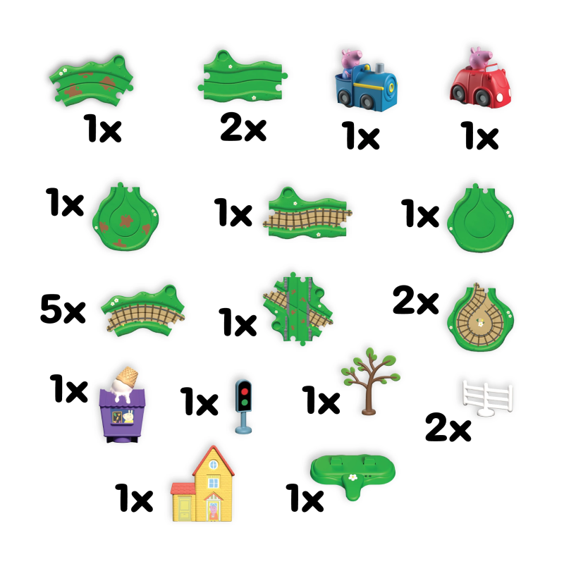 PEPPA PIG Whizz Around Peppas dienas izbrauciens rotaļu komplekts