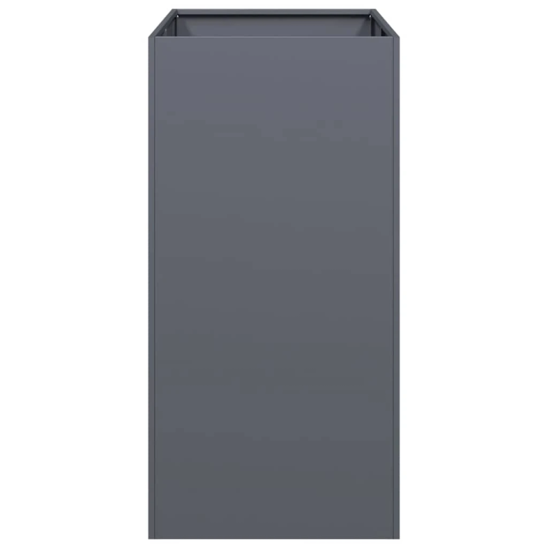 vidaXL puķu kaste, pelēka, 40x80x80 cm, tērauds