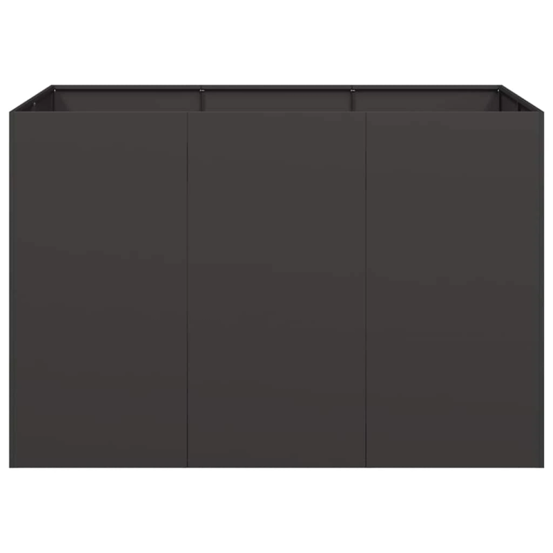 vidaXL puķu kaste, melna, 120x80x80 cm, tērauds