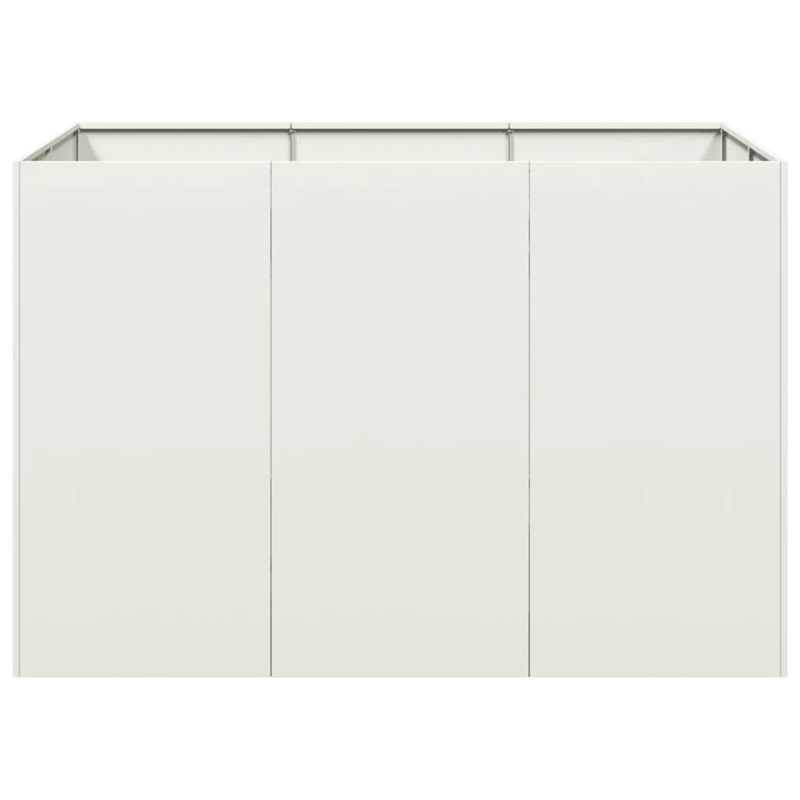 vidaXL puķu kaste, balta, 120x80x80 cm, tērauds