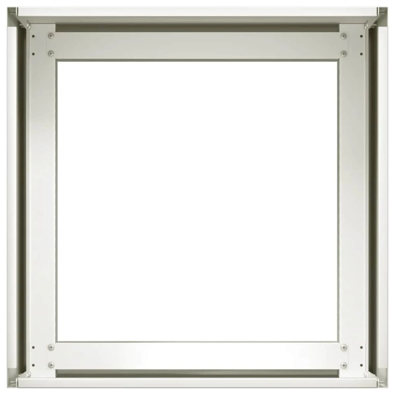 vidaXL puķu kaste, balta, 40x40x30 cm, tērauds