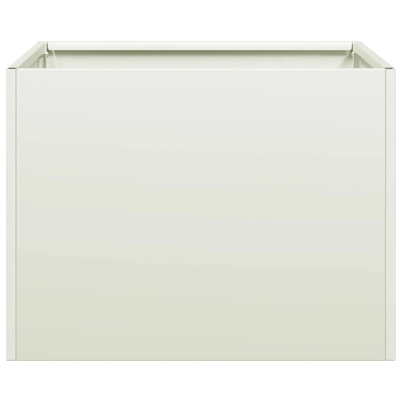 vidaXL puķu kaste, balta, 40x40x30 cm, tērauds