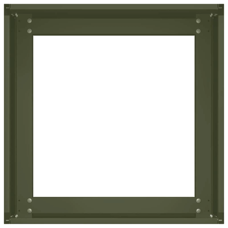 vidaXL puķu kaste, olīvzaļa, 40x40x30 cm, tērauds