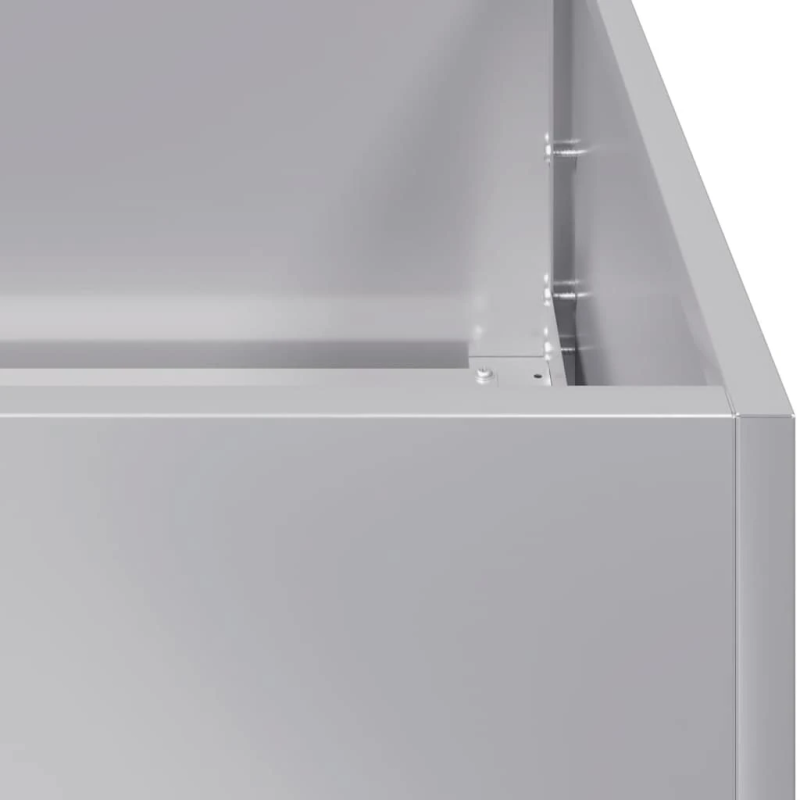 vidaXL puķu kaste, 80x80x30 cm, cinkots tērauds