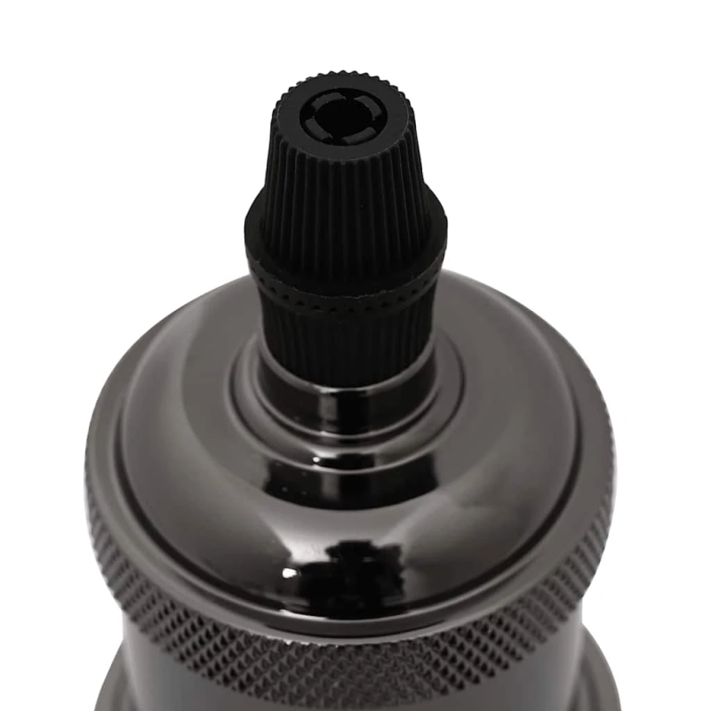 vidaXL Lampu turētāji 2 gab Glossy Black E27