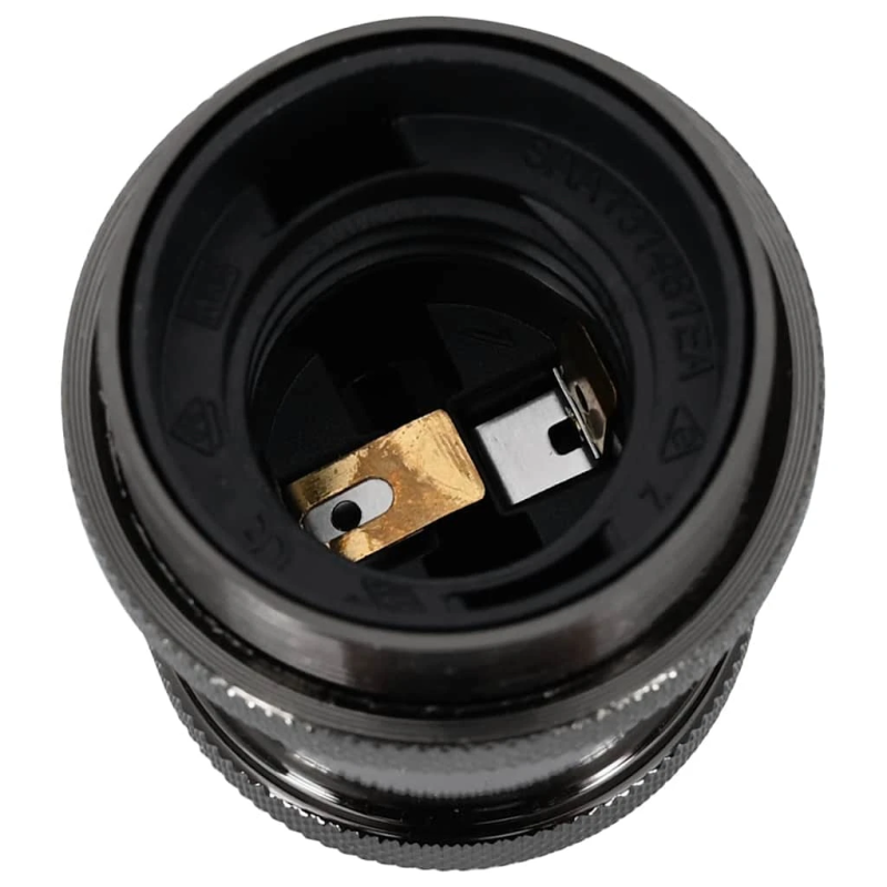 vidaXL Lampu turētāji 2 gab Glossy Black E27