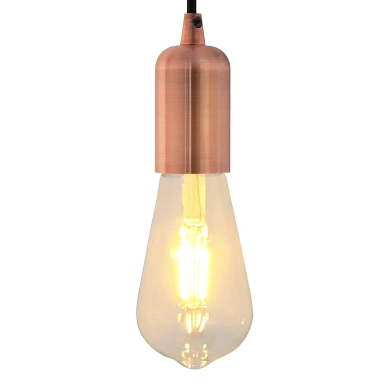 vidaXL Lampu turētāji 2 gab Red Bronze E27