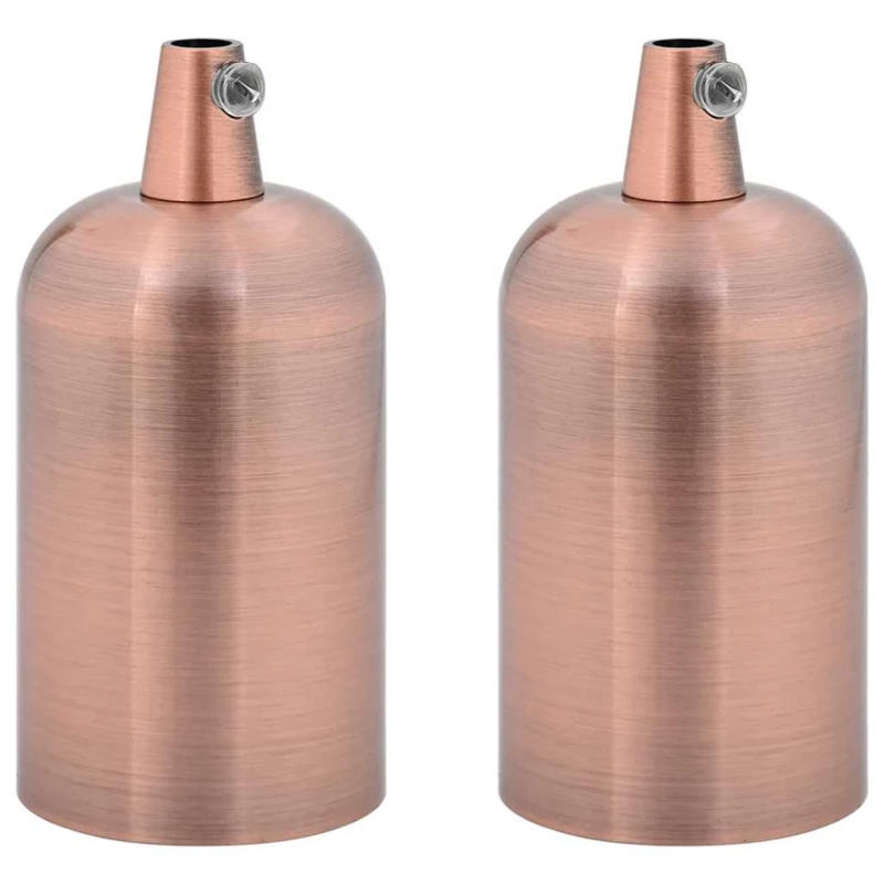 vidaXL Lampu turētāji 2 gab Red Bronze E27