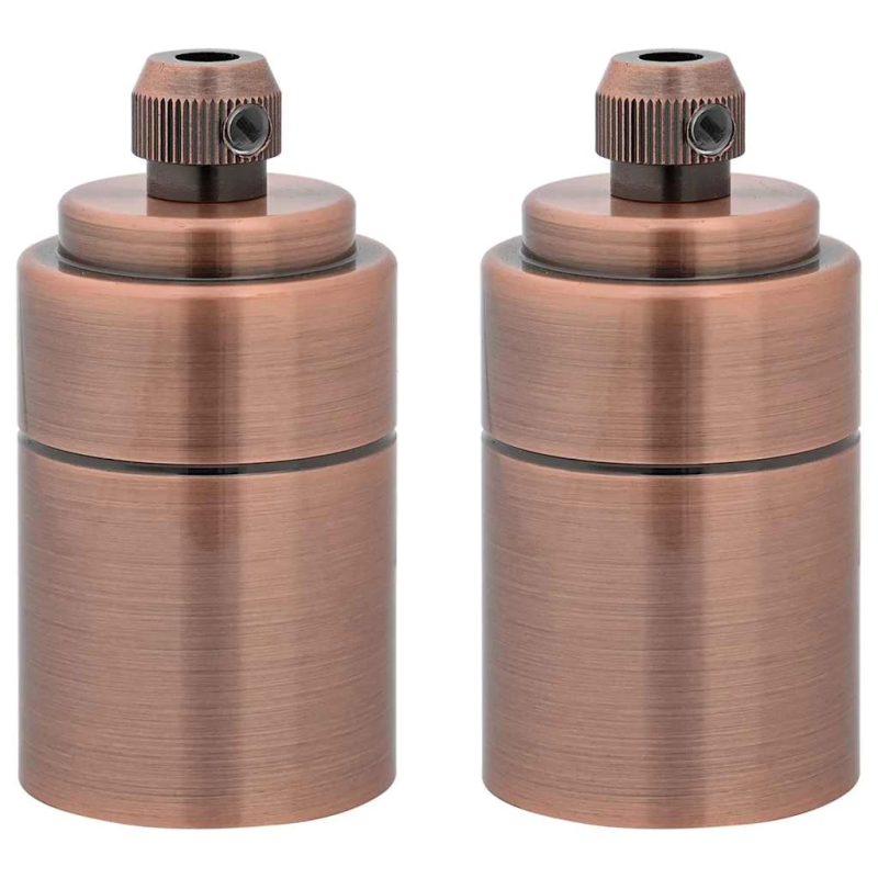 vidaXL Lampu turētāji 2 gab Red Bronze E27