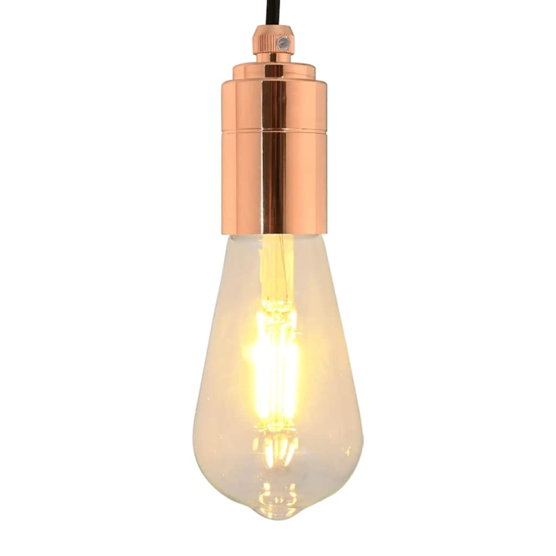 vidaXL Lampu turētāji 2 gab Rose Gold E27