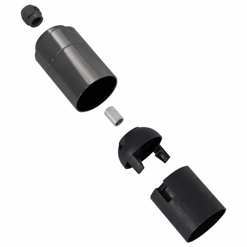 vidaXL Lampu turētāji 2 gab Glossy Black E27