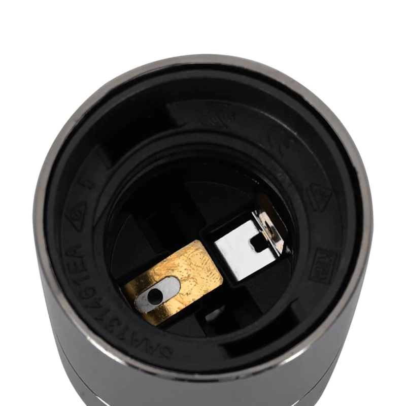 vidaXL Lampu turētāji 2 gab Glossy Black E27