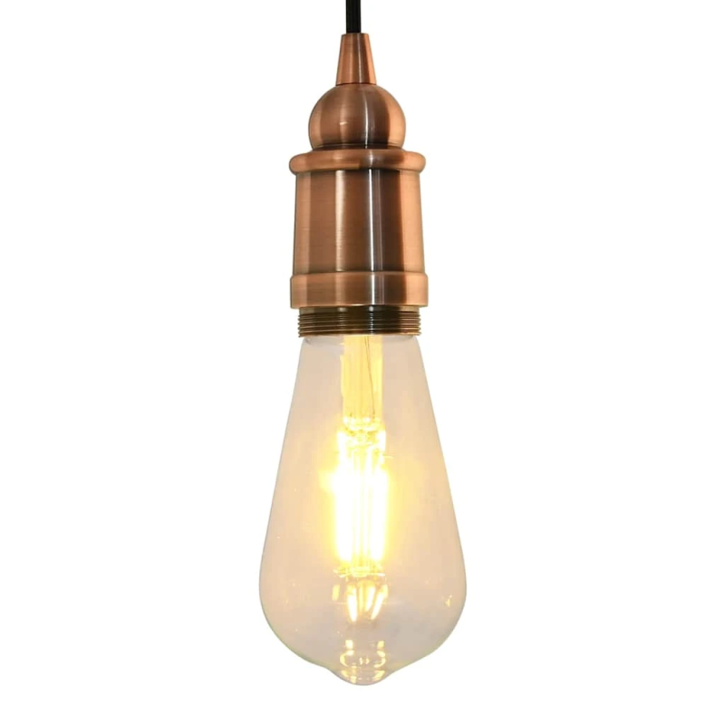 vidaXL Lampu turētāji 2 gab Red Bronze E27
