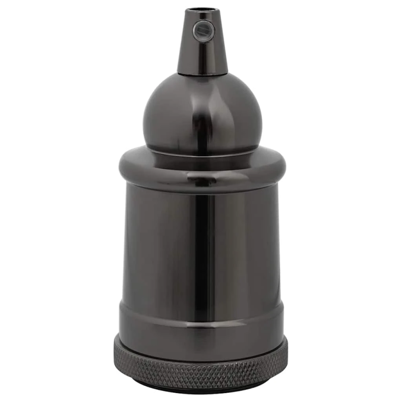 vidaXL Lampu turētāji 2 gab Glossy Black E27