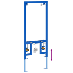 vidaXL Vannas istabas sienas atbalsts Zila 50 x 3 x 112 cm