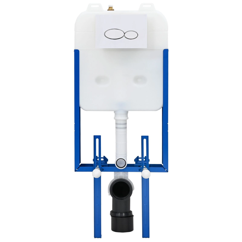 vidaXL Ūdens tvertnes rāmis Balts 50 x 8 x 131 cm Tērauds