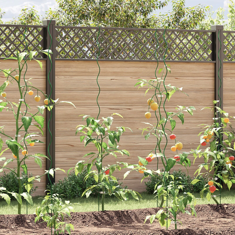 vidaXL Augu atbalsts 5 pcs Zaļa 110 x 0.6 x 0.6 cm Tērauds