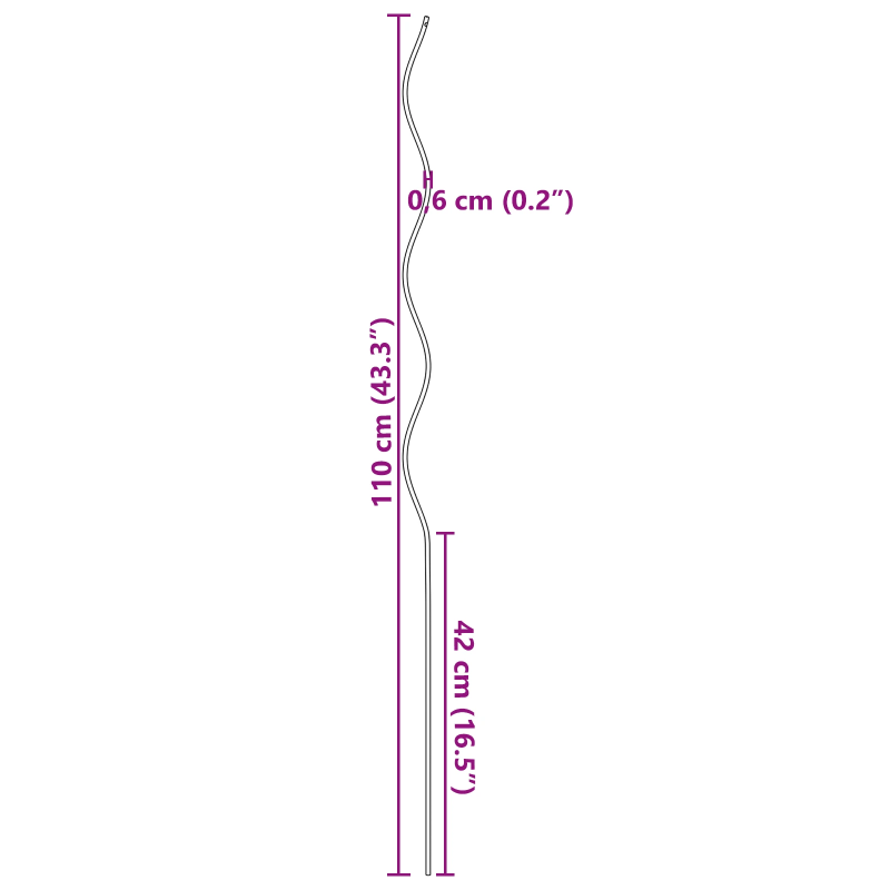 vidaXL Augu atbalsts 20 pcs Zaļa 110 x 0.6 x 0.6 cm Tērauds