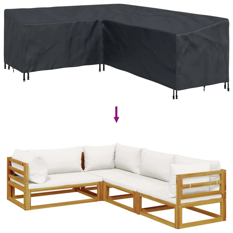 vidaXL Mēbeļu pārklājs Melna 250 x 180 x 80 cm 210D Oksforda audums