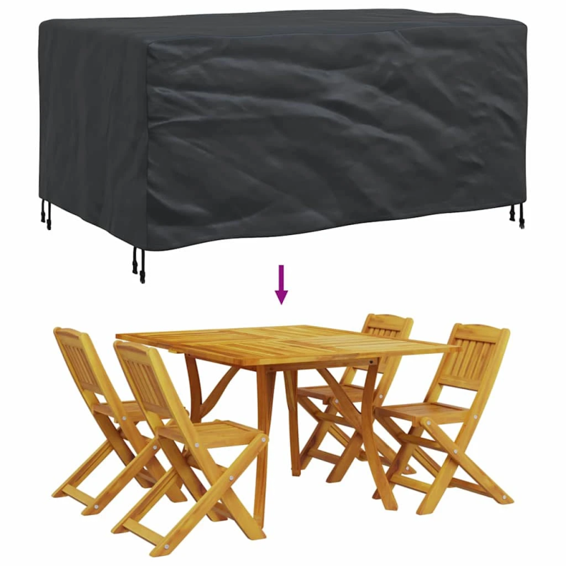 vidaXL Mēbeļu pārklājs Vienkrāsains Melna 170 x 100 x 70 cm 600D